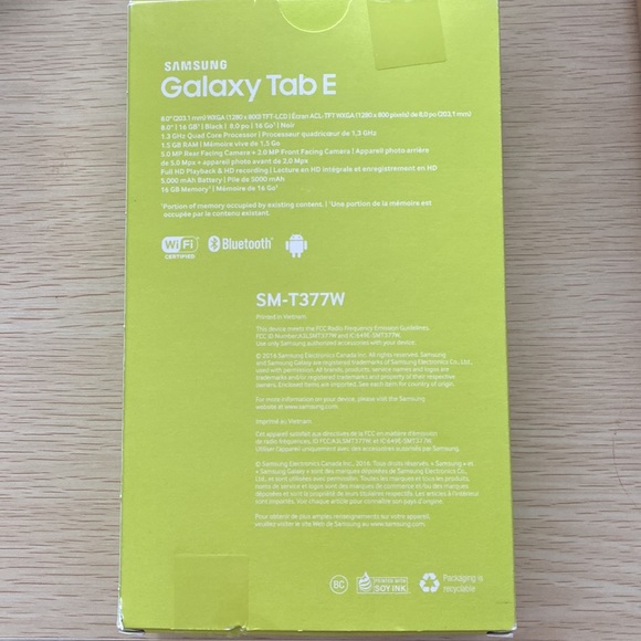 Samsung Galaxy Tab E -16GB- Black Tablet, Leather Case, Stylus, Screen Protector - Picture 10 of 11